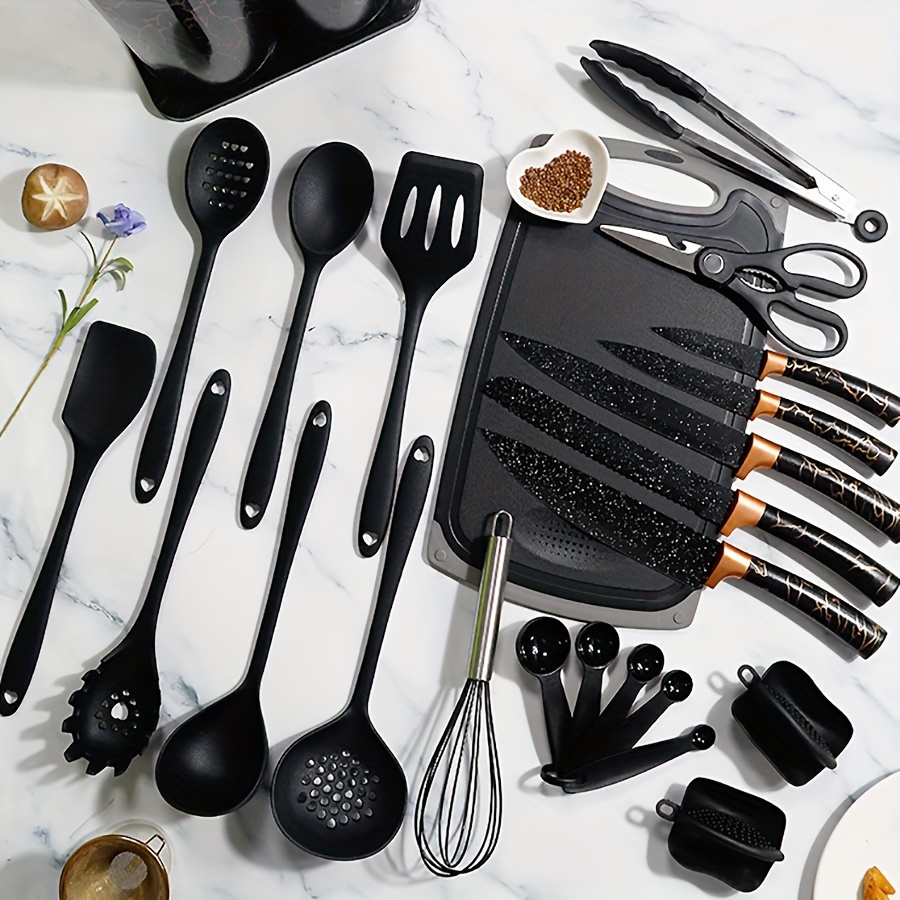 

25pcs, Set Of 25 Utensils, - Tableware, -, , Sharp Steel Knives, Non Cookware And Small , Suitable For Cooking And Knife Set,