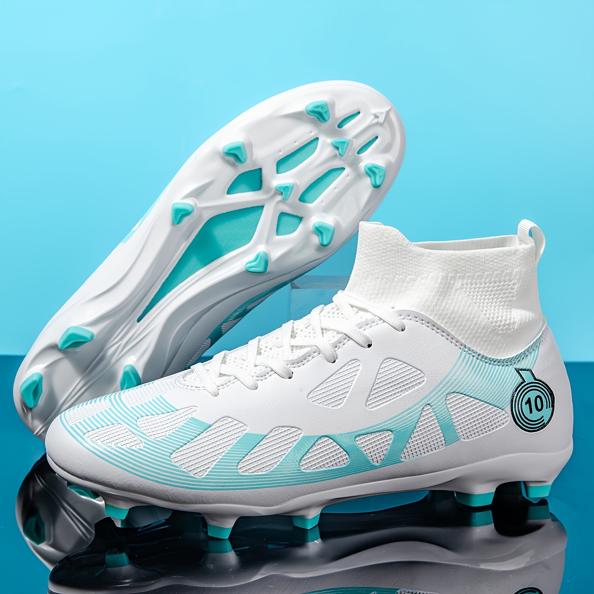 

Men's Professional Soccer Cleats - Ag/fg Compatible For Artificial Grass, Lace-up & Shoes With Non-slip Tpu Sole