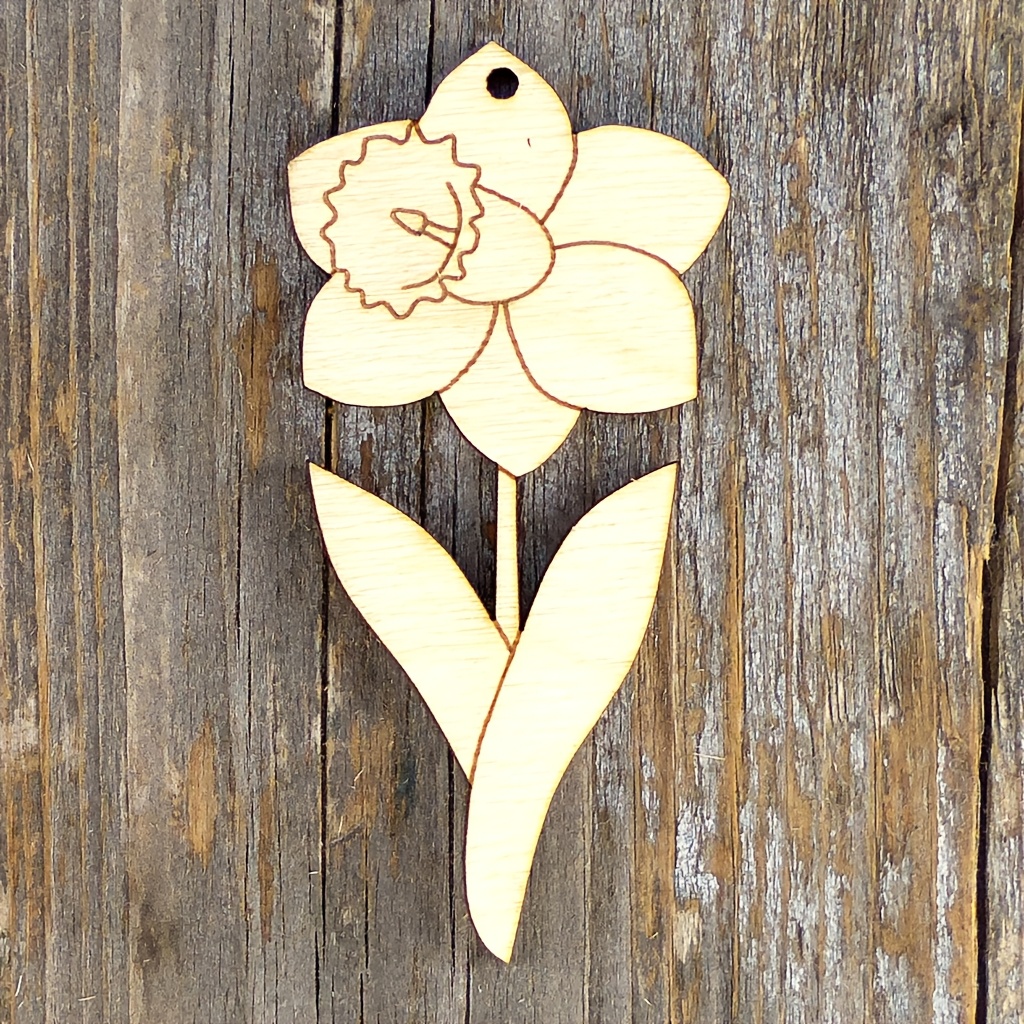 

10 pièces de découpes de jonquilles en - d'artisanat en contreplaqué la , les de et l'