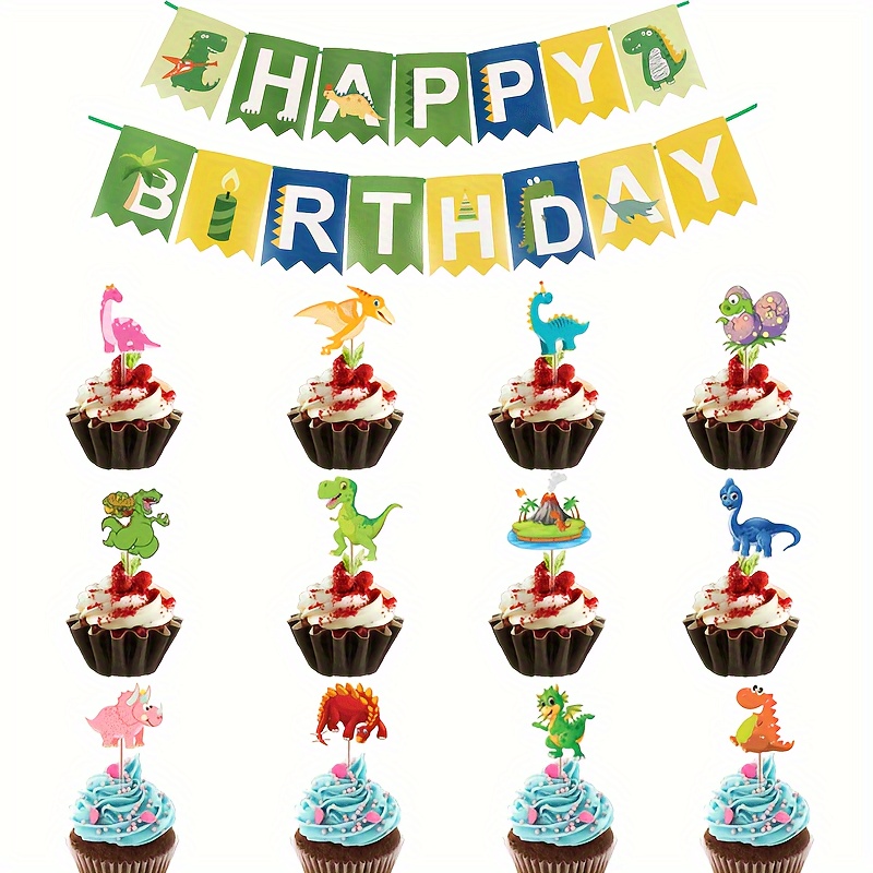 Set Decoración Cumpleaños Dinosaurios Decoración Cumpleaños - Temu