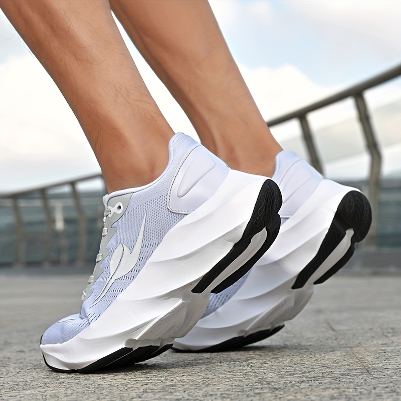 Fashionable Men's Platform Soft Sole Casual Sneakers, Comfortable Outdoor Running Shoes
