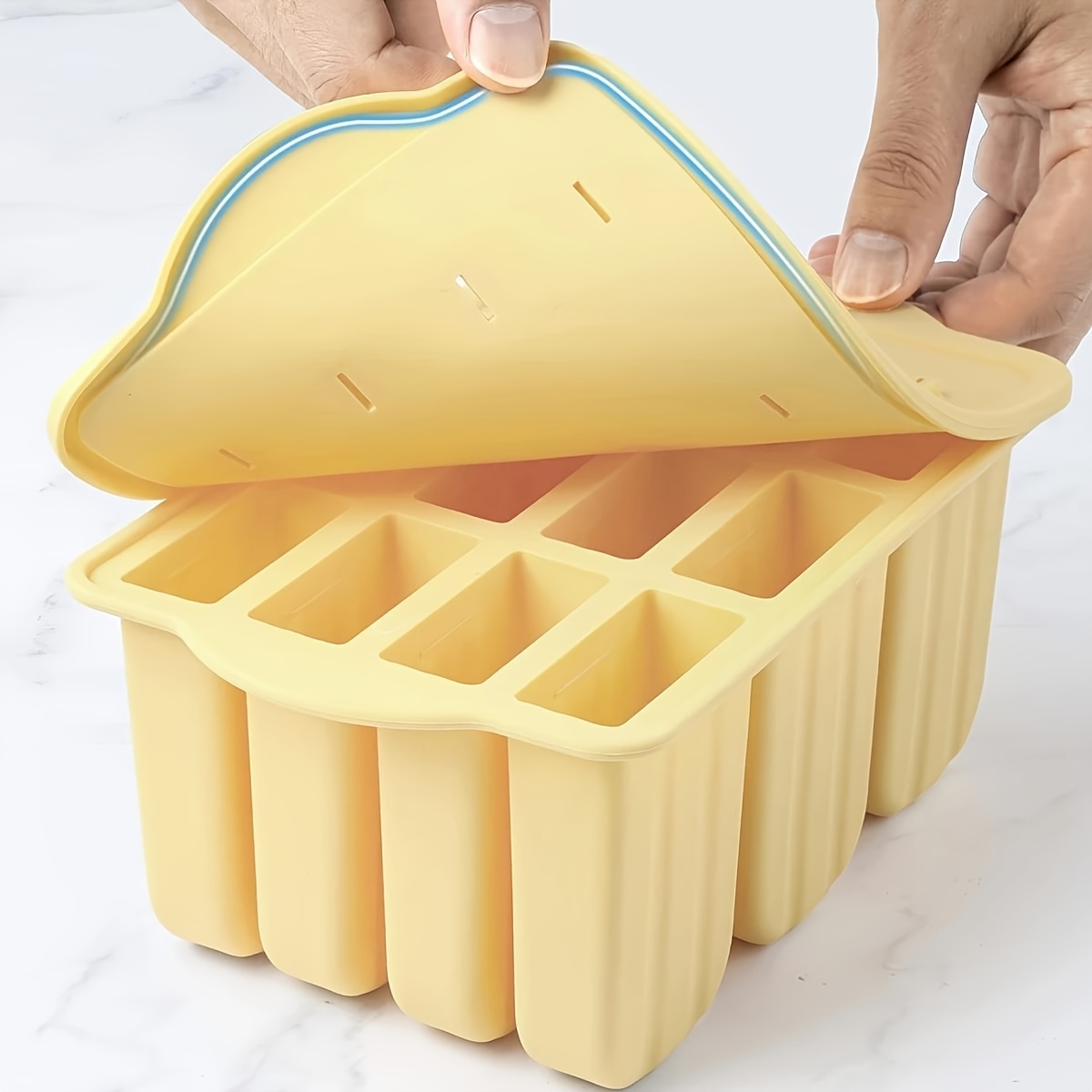 Image of 1 Set Of Ice Pop Molds, Pop Molds, Silicone Ice Pop Molds, Ice Cream Molds, Cube Of Ice Trays, Home Ice Pop Molds, Safe Jelly Molds, Kitchen Supplies, Kitchen Additions