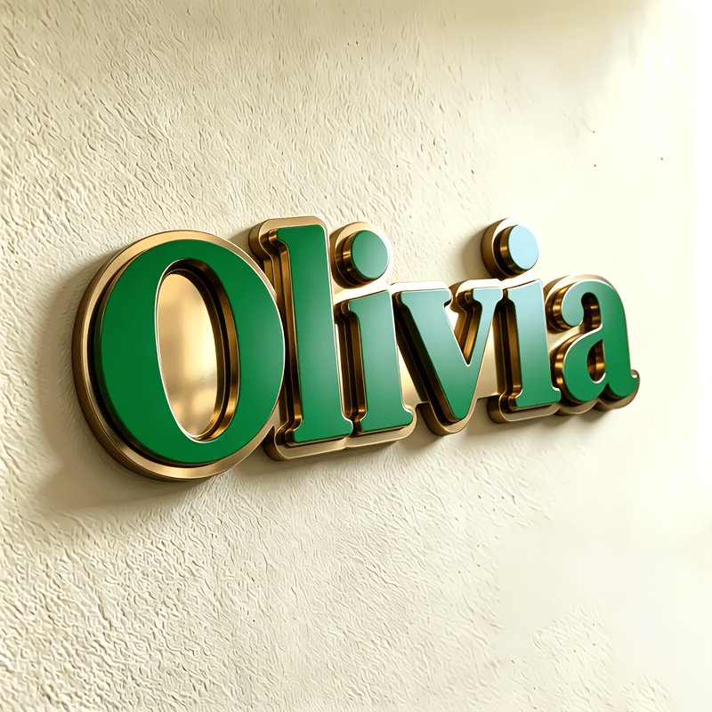 TEMU 1pc Custom High 6cm/2.36inch Acrylic Nameplate, Double-layered, Mirror Golden Backboard, Optional, Suitable For Bedroom Door Signs, Weddings,