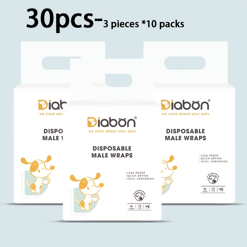 E-shop 30 Stück Einweg-Hundetöpfchen, auslaufsichere Pads für Hunde und hygienische Hunde-Höschen