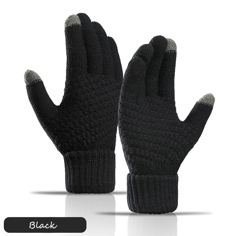 TEMU Gants thermiques pour femme à écran tactile avec doublure et poignets élastiques - Gants de conduite d'hiver chauds adaptés à , à l'utilisation