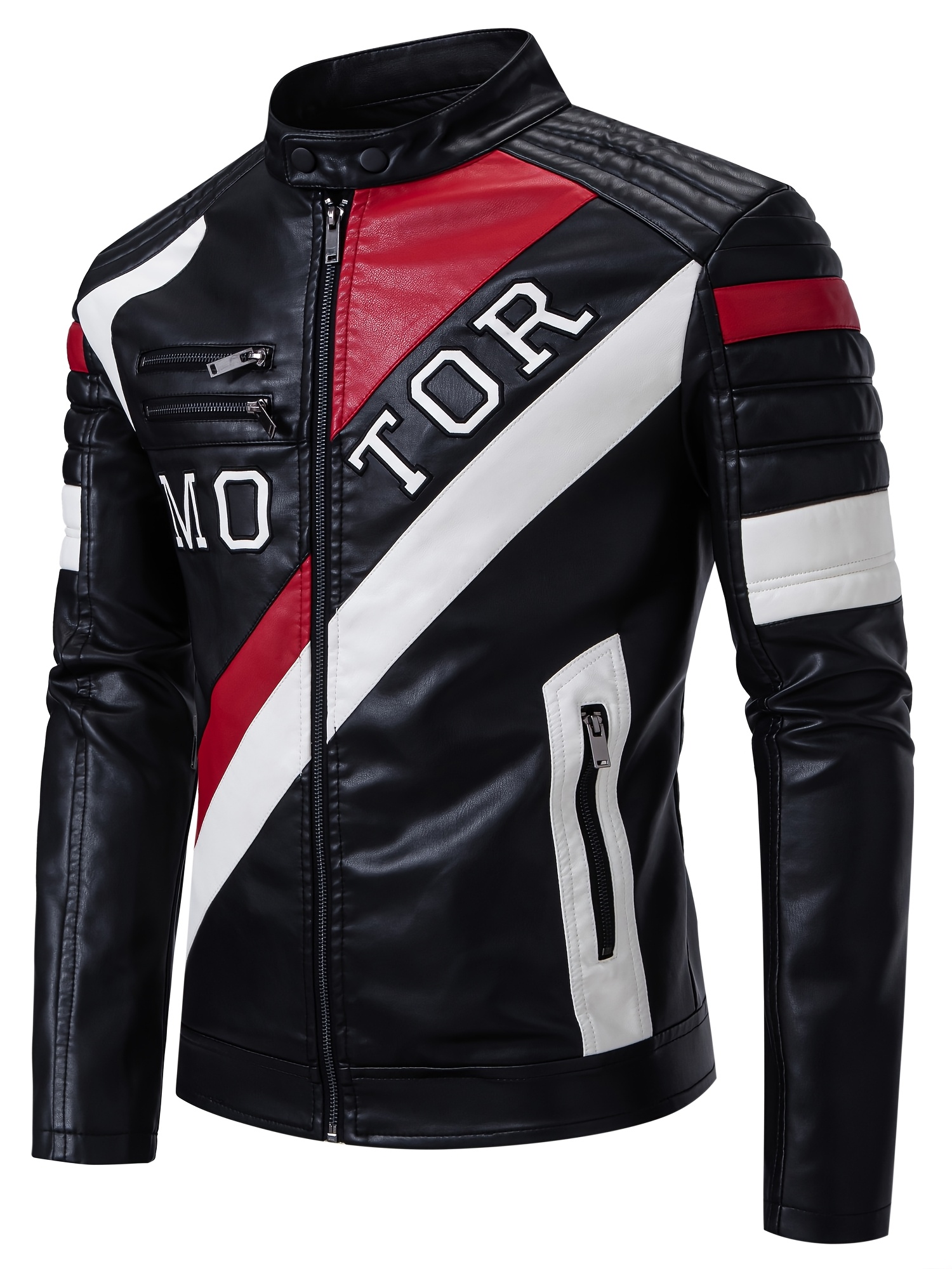 Distressed Leather Jacket for Men - Real Leather Biker Black
