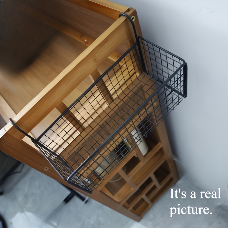 TEMU Heavy-duty Stainless Steel Bedside Storage Rack - Space-saving Open Grid Design With Sturdy Edge Construction, Suitable For Dorms, Bedrooms, And