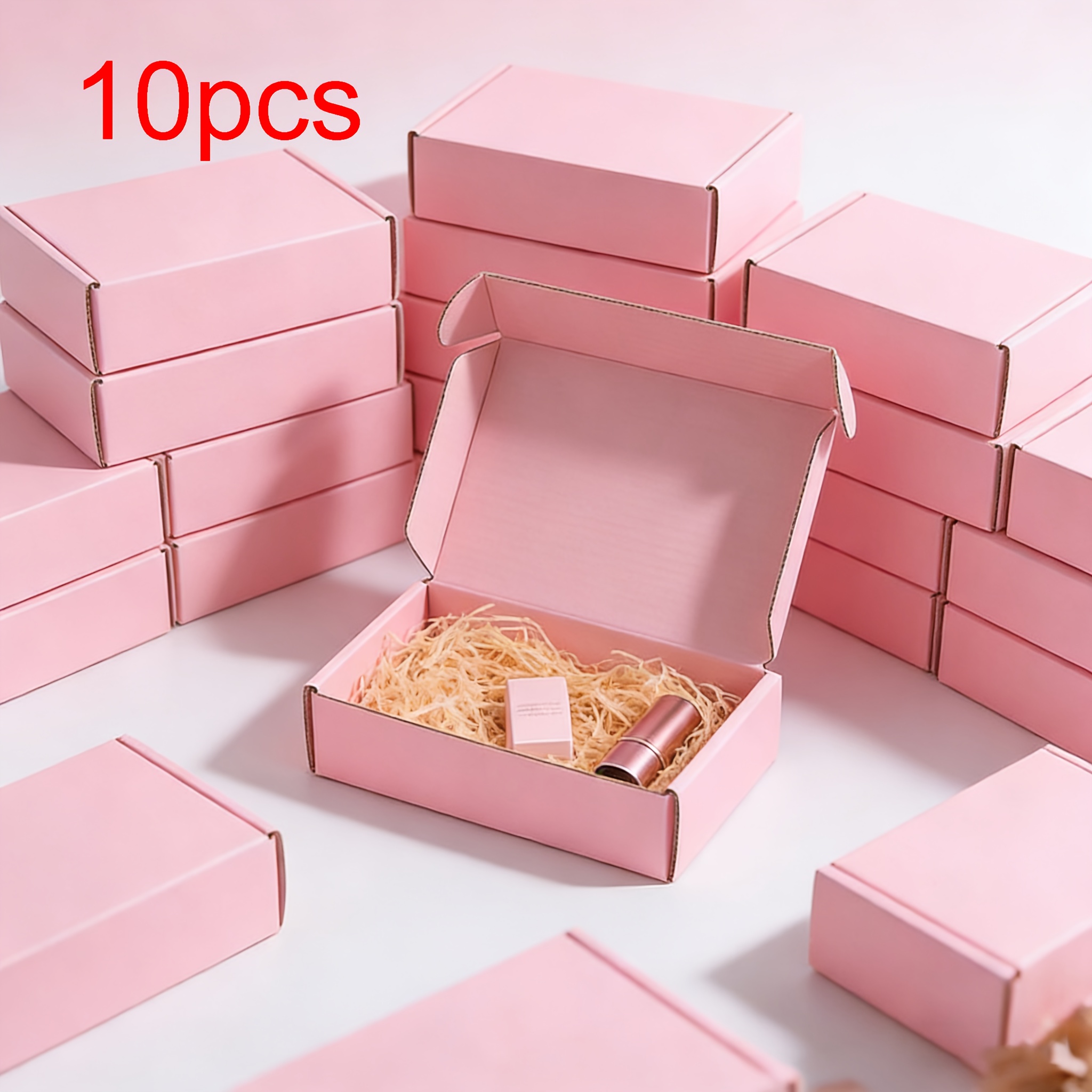 TEMU 10pcs Custom Gift Box With Personalization Service - Elegant Packaging, Corrugated Paper Box, Suitable For Birthdays, Weddings, Corporate Events
