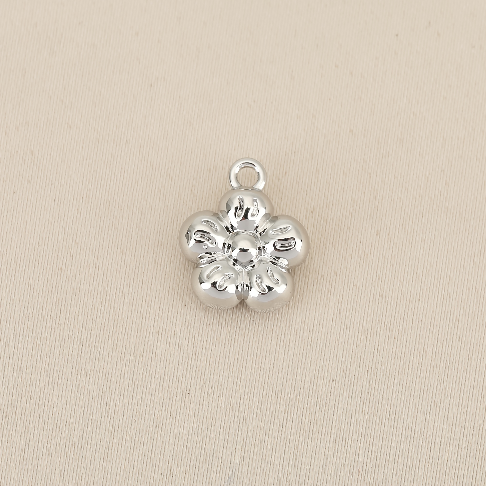 10pcs Copper Synthetic Zirconia Flower DIY Pendant Set, Versatile