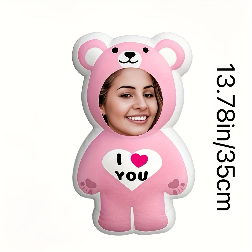 TEMU Customized Pink Photo Pillows, Decorations, Perfect Gifts For Father's Day, Mother's Day, Halloween, Christmas, Christmas Eve, Valentine's Day,