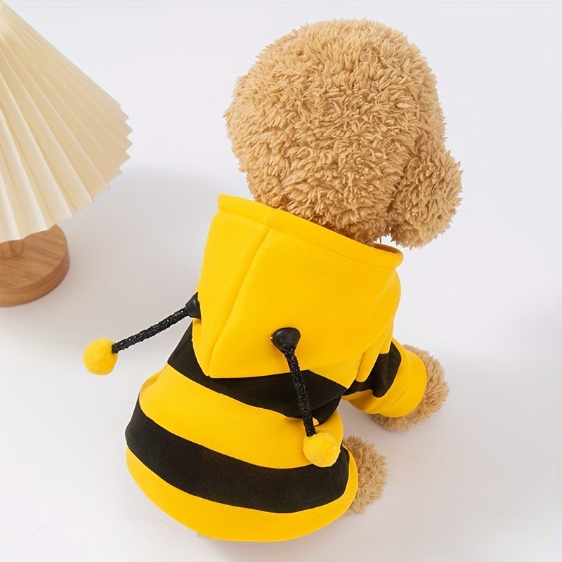 1 piece cute bee themed pet sweater for small to medium dogs and cats cozy   costume yellow striped designs perfect easter gift idea Product details 6