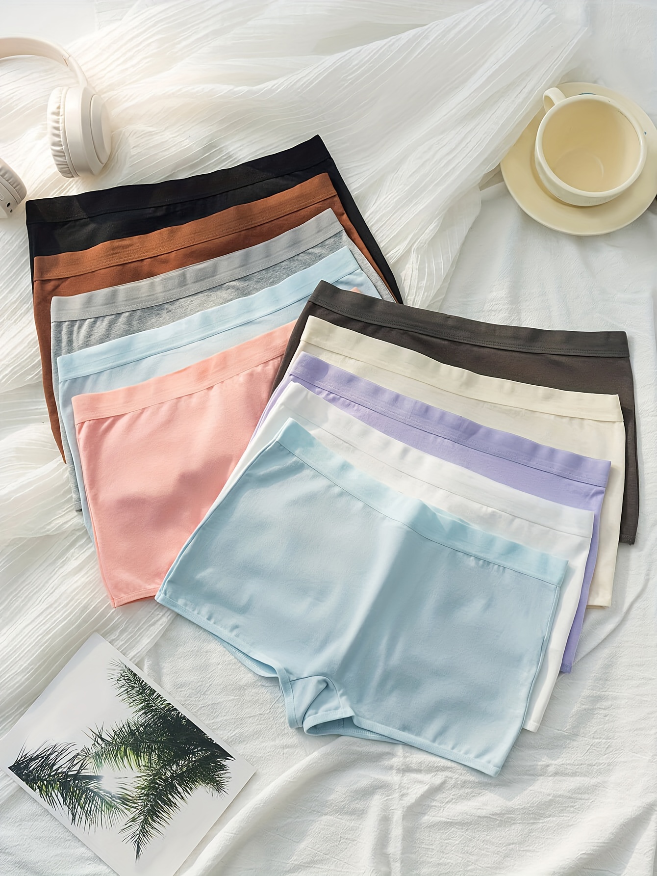 random 10 pack mixed color   flat leg pants womens simple new style underwear