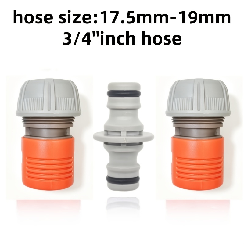 Image of Abs Hose Fixing Set, Expandable Hose Connectors, Male Hose End Repair, Replacement For Garden Hose Ends, Water Hose Pipe Fittings And Adapters, Suitable For 3/8, 1/2, 3/4, And 1-inch Hoses