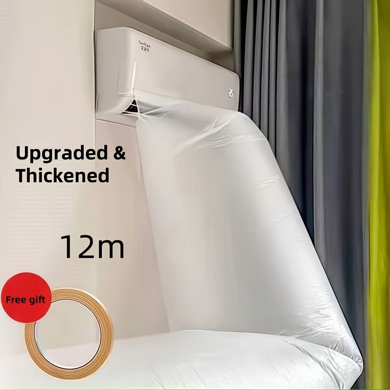 TEMU Saco de guia de ventilação de ar para ar condicionado - Defletor de ar PE durável com design transparente, correntes de ar e consumo de energia,