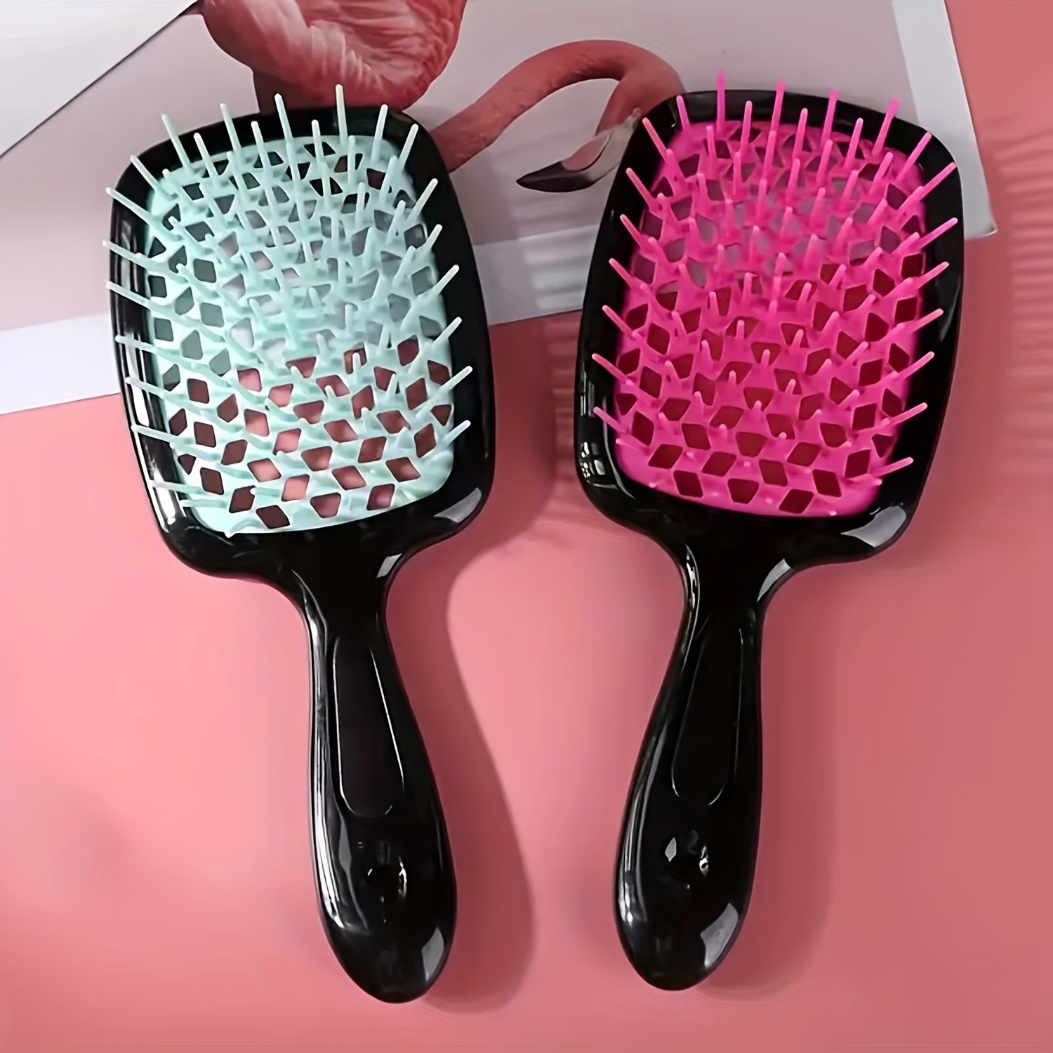 detangling scalp massage comb wet dry hair brush with soft bristles hollow teeth design for gentle styling volumizing gentle detangling unisex hair   hair types