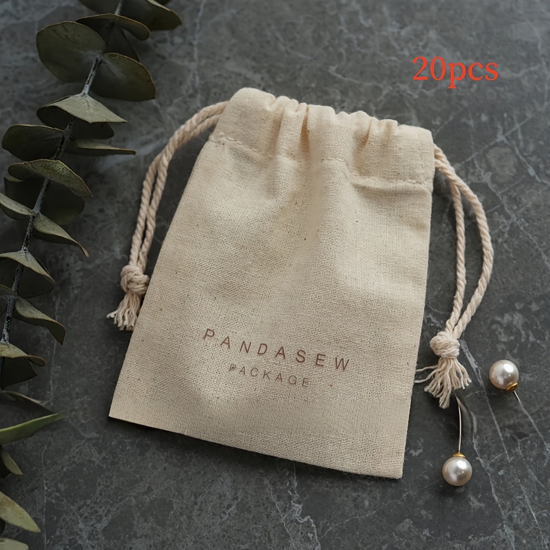 TEMU Custom-patterned Drawstring Pouches, Custom Jewelry Bags, Drawstring Pouches, Personalized Logo And Name Jewelry Bags, Promotional Skincare Gift