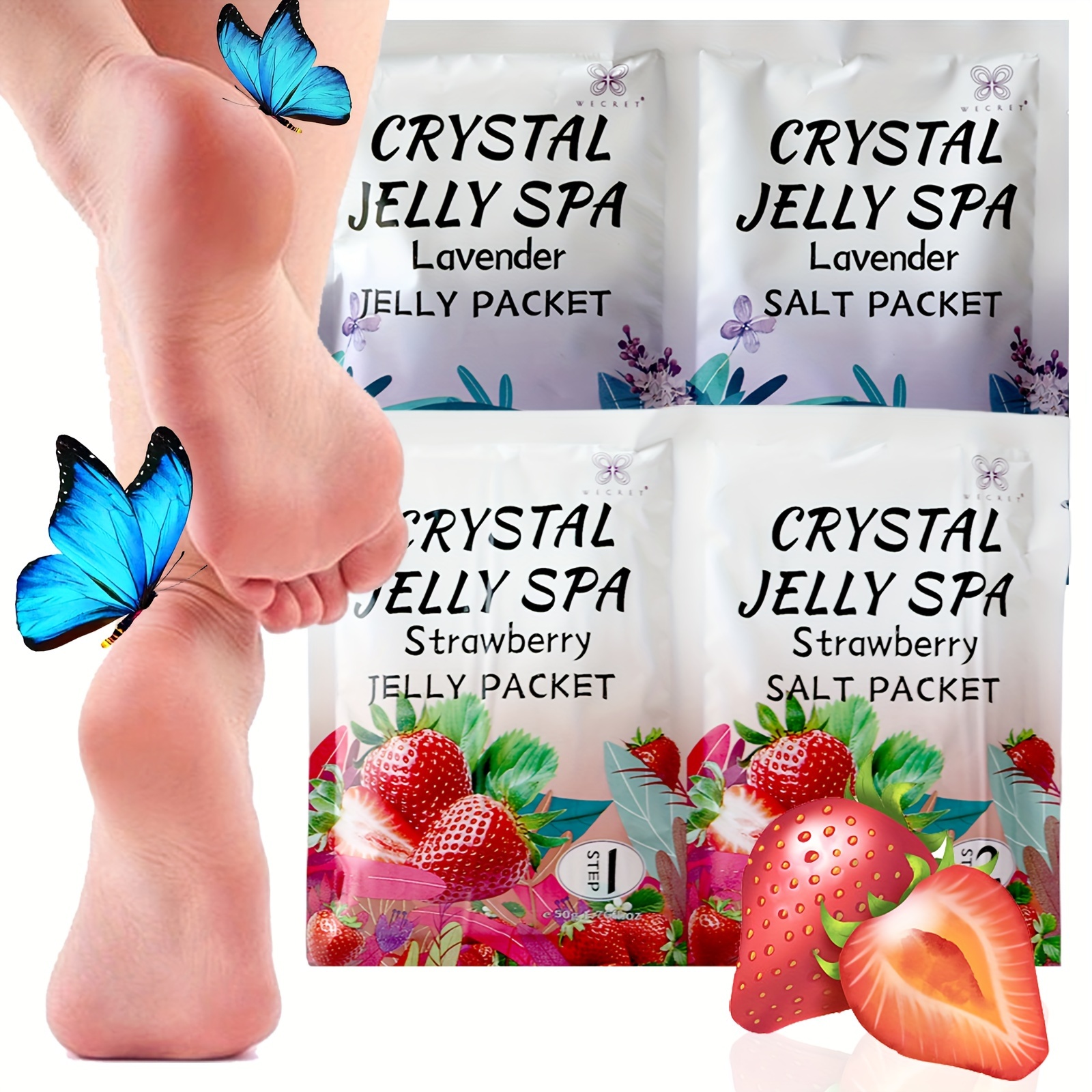 

Foot Bath Spa With Lavender, Lemon, Rose, Honey, Tea, And Strawberry Jelly -relieve Dry, And Cracked Feet - Perfect For Women And Men