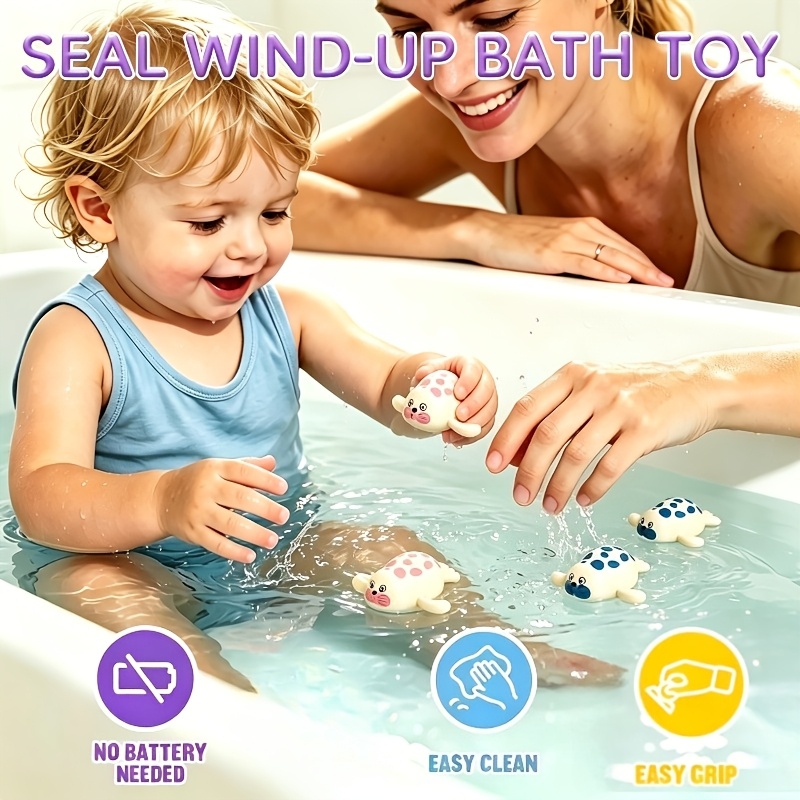 Baby Seal Wind-Up Bath Toy with Adorable Design