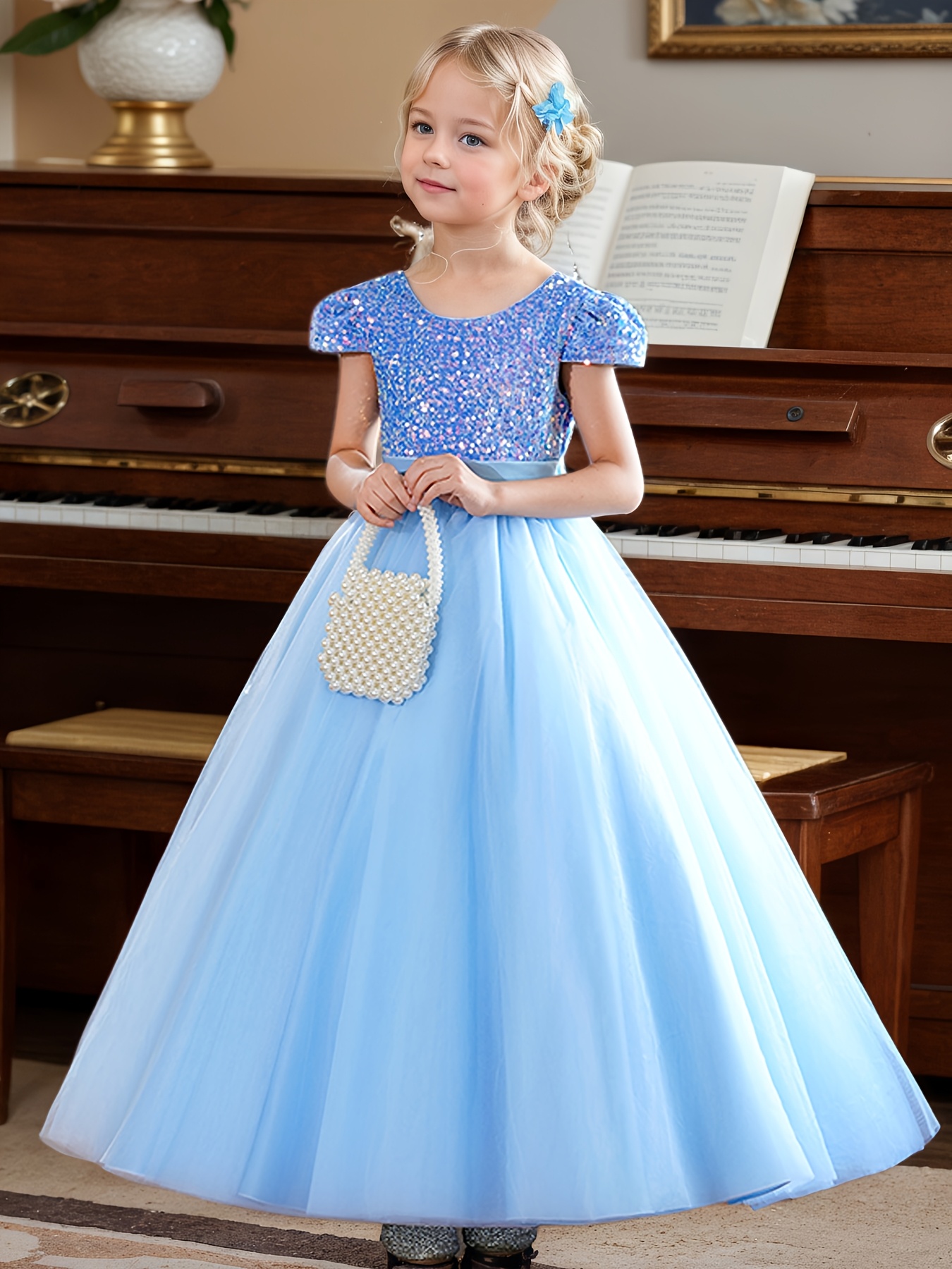 strapless open back dress Limited Edition- Pink Wonderland Princess Birthday Long Sleeve Party D –  Fox Baby & Co main image 0