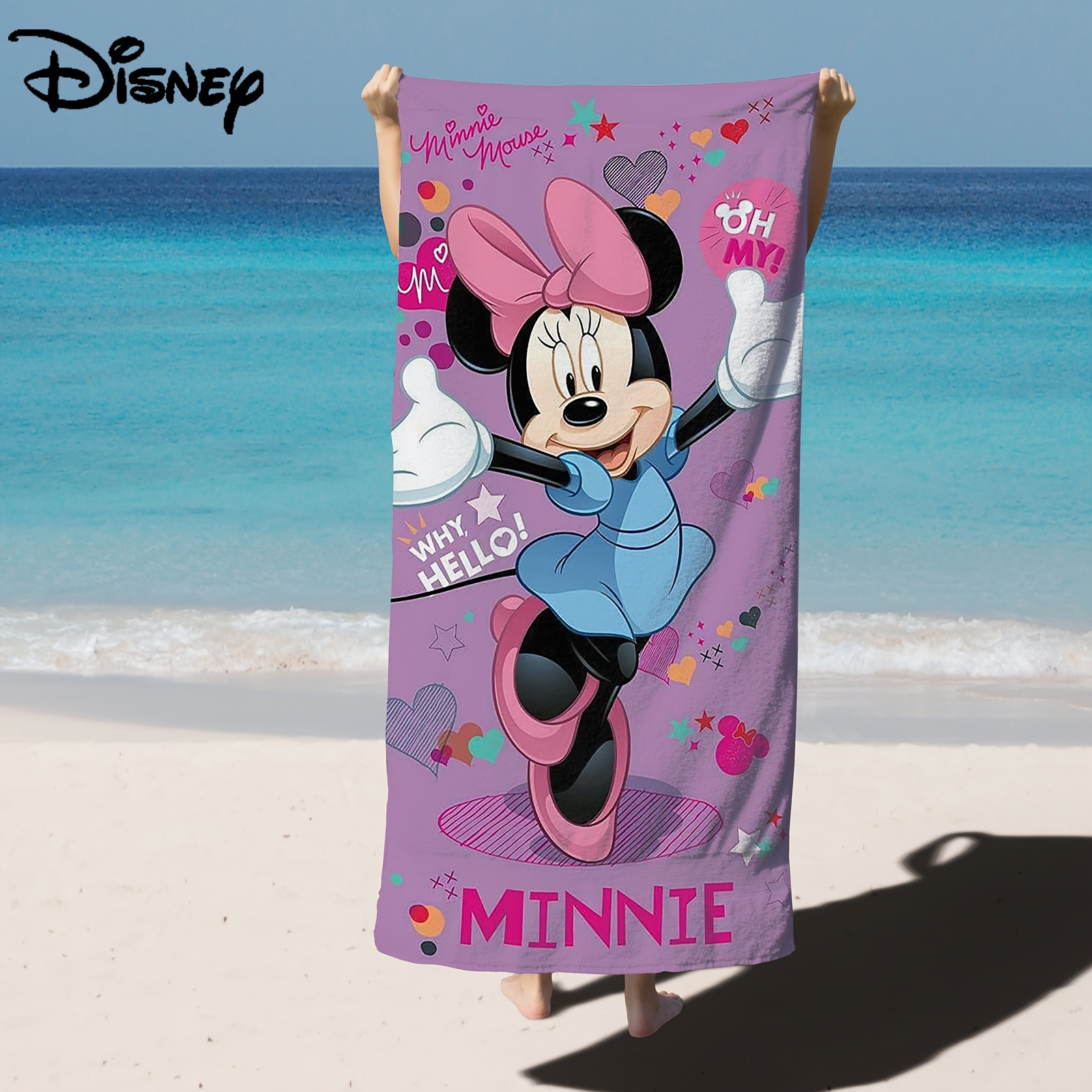 

1pc Beach Towel, Cute Cartoon Beach Towel, Soft And Quick Drying Beach Towel, Super Absorption, For Pool, Camping, Yoga, Workout, Travel