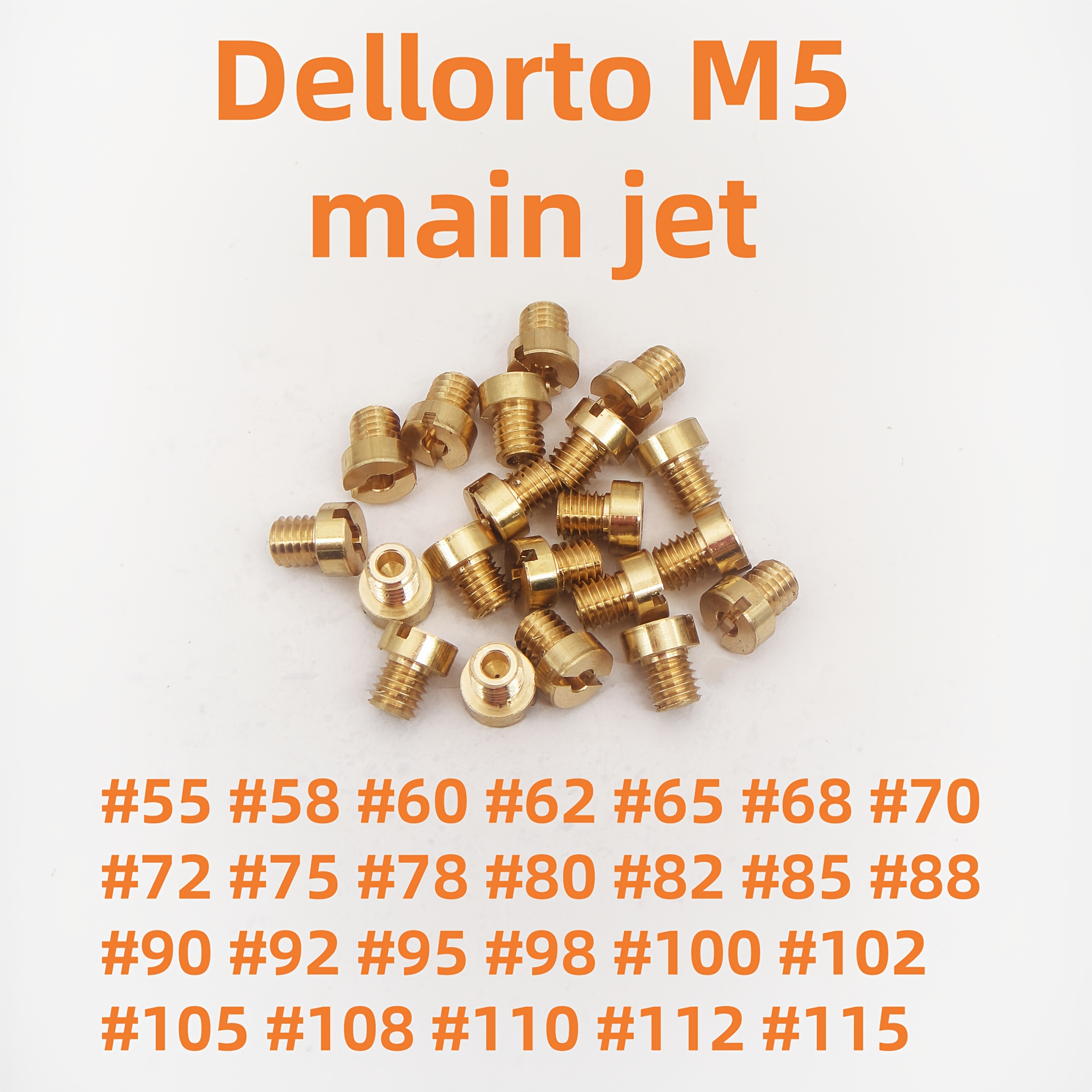 E-shop 25 Stück Hauptdüse 55-115 M5 5mm für Dellorto Vergaser SHA 13 14/SHBC/SHB