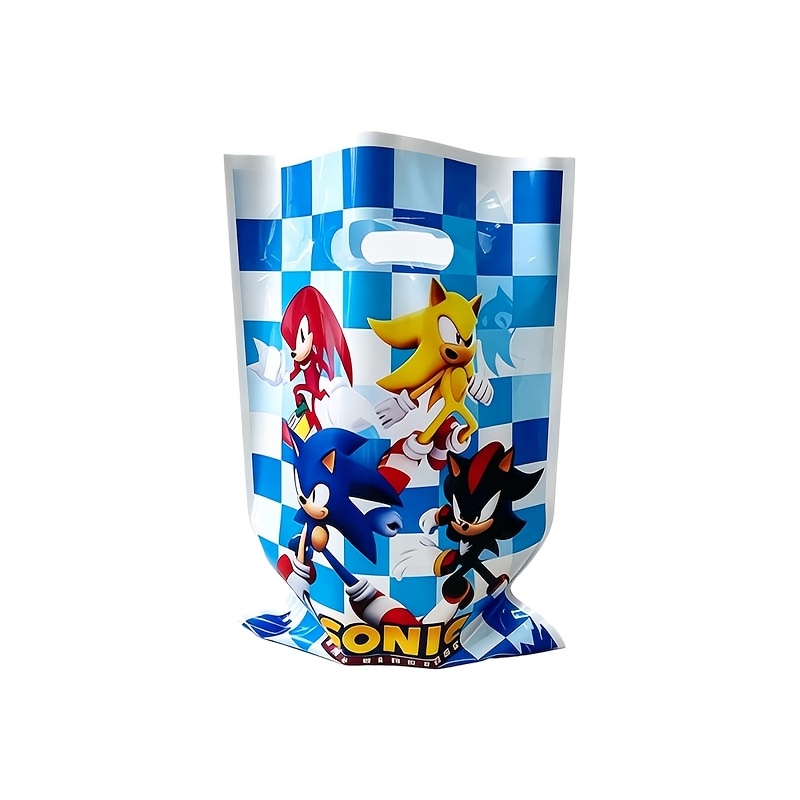 TEMU Sac fourre-tout à thème SONIC THE HEDGEHOG pour cadeaux de fête, 20 pcs sacs à collations et bonbons de fête, sacs fourre-tout pour Noël,