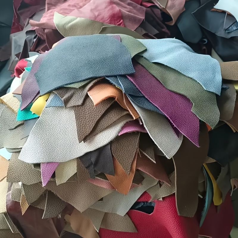 handmade leather scraps for crafting 1 pack assorted diy leather pieces   leather scrap bundle for sewing keychains patches artisan projects