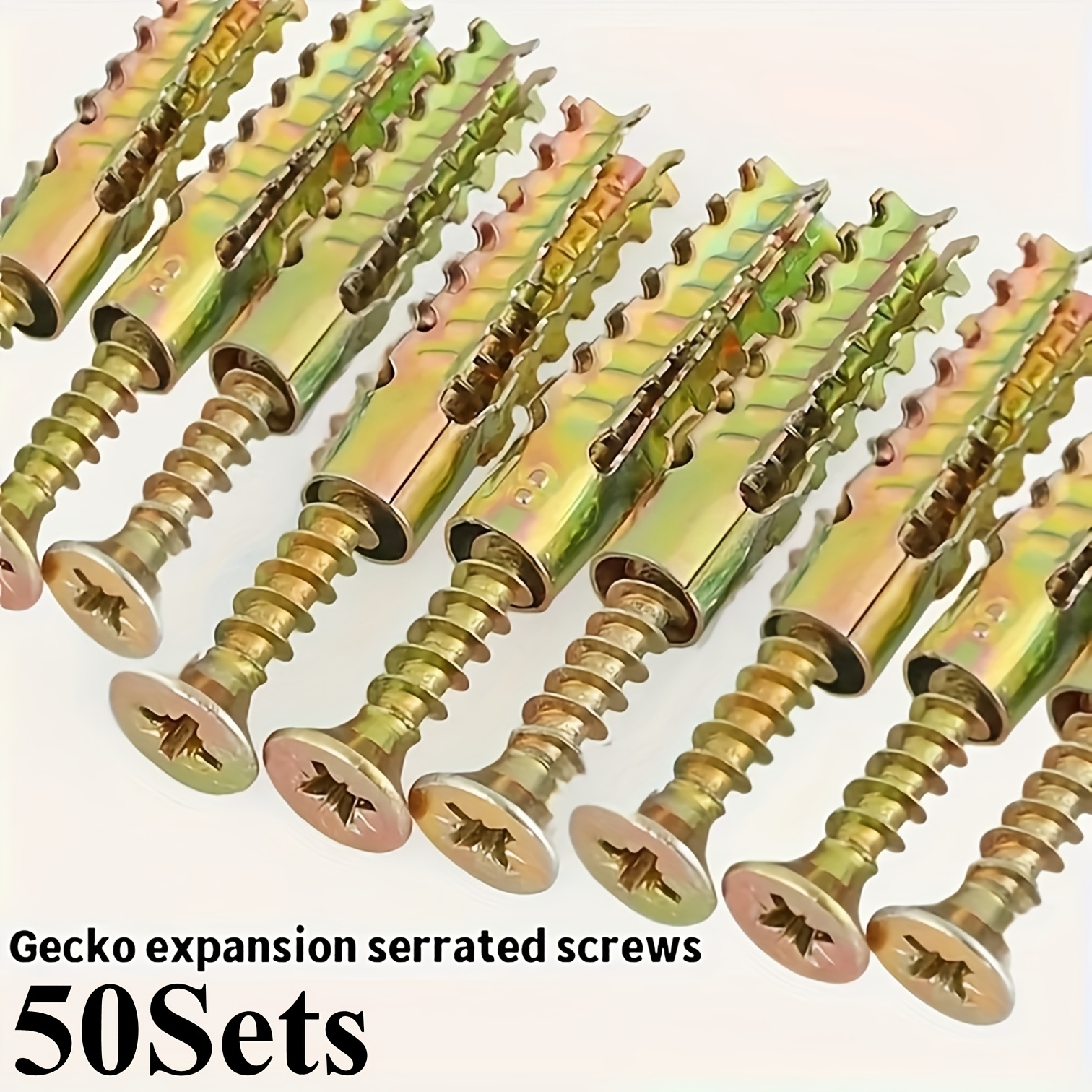 10 25 50 sets saw tooth   expansion bolts lightweight bricks foam walls concrete walls metal expansion bolts galvanized metal expansion screw sets durable saw tooth   screw bricks concrete walls including   cross screws