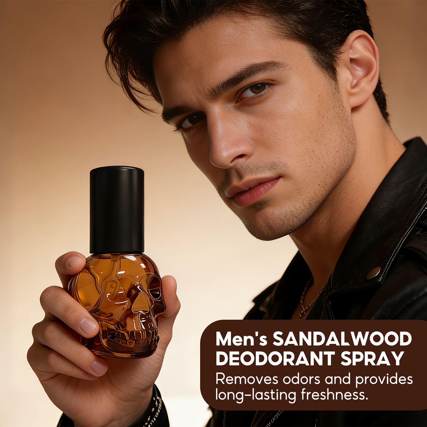Sandalwood Luxury Deodorant Spray for Men, Featuring a Classic And Captivating Sandalwood Scent, Instantly Refreshes Underarm Skin, Suitable for The Whole Body, a Must-Have for Date Nights, Showcasing Elegant Charm, Lasts for 24 Hours