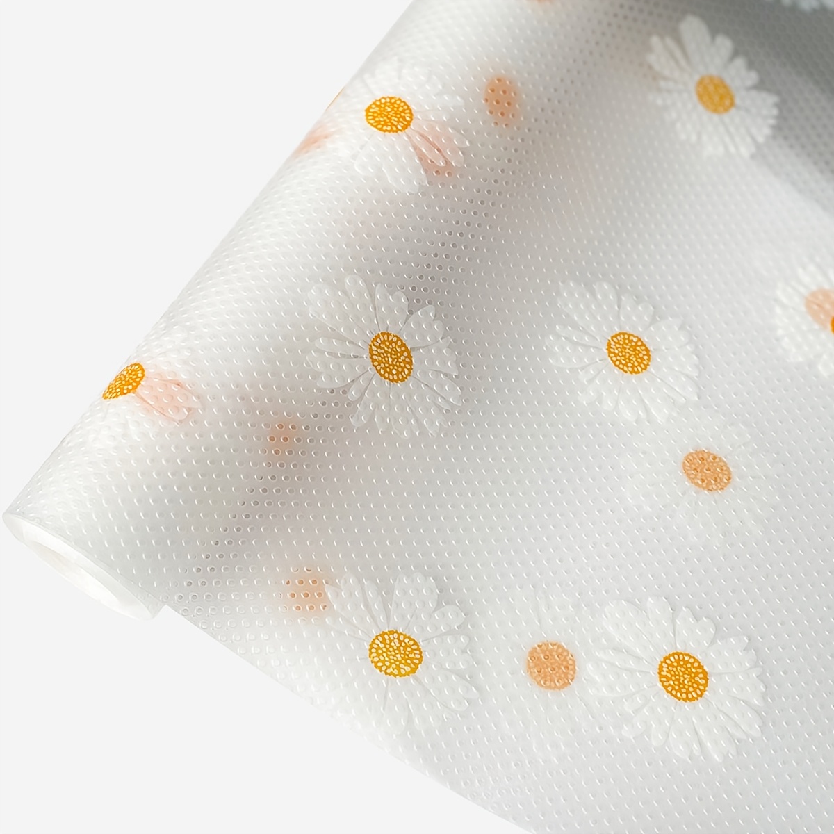 TEMU 1 Roll, Daisy Design Waterproof Cabinet Shelf Liner, Metal Shelf Liner, Easy-clean Plastic Mat, Waterproof Oil-resistant Non-slip Durable Shelf