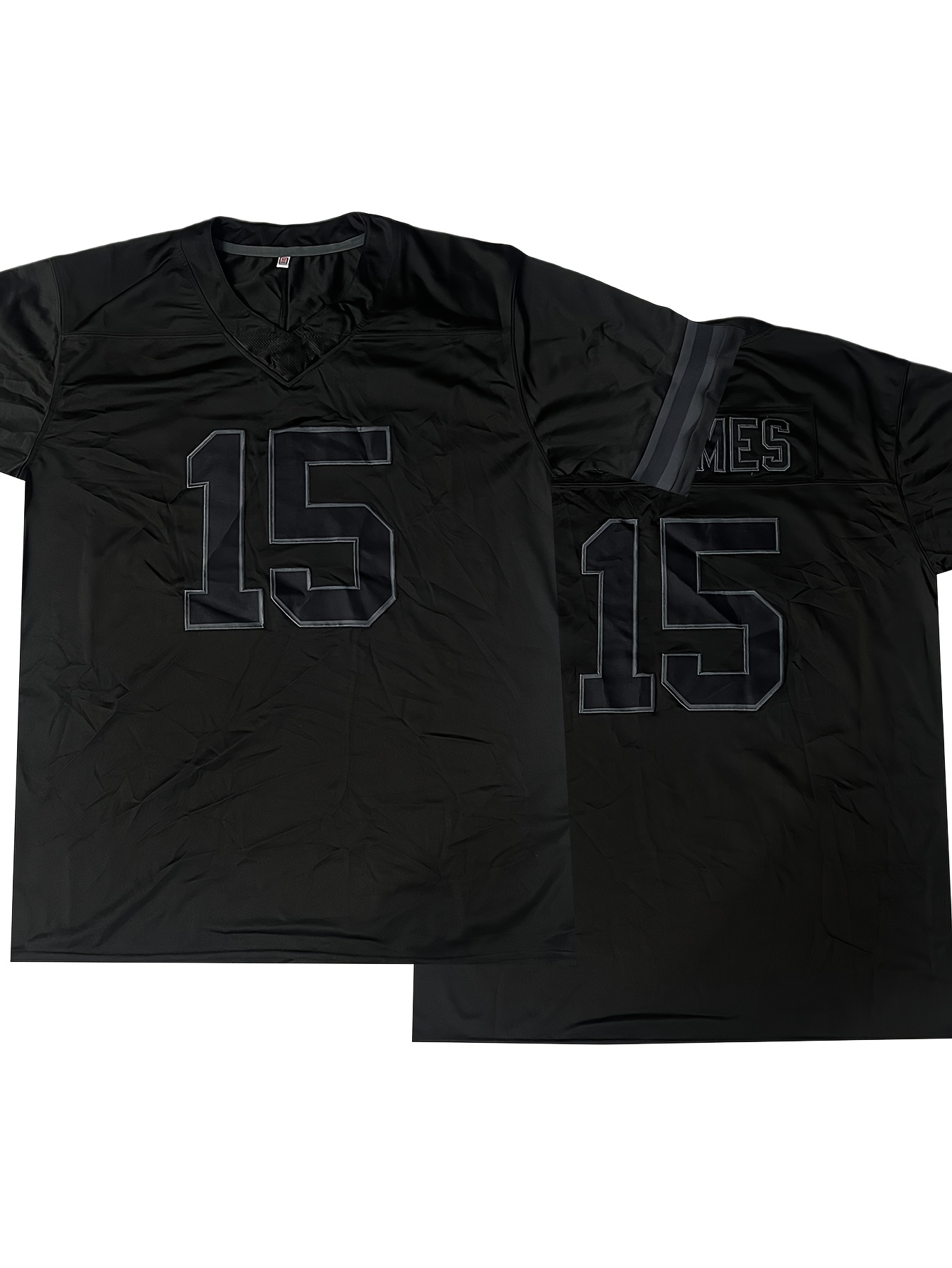 black football jersey sold on Temu United States
