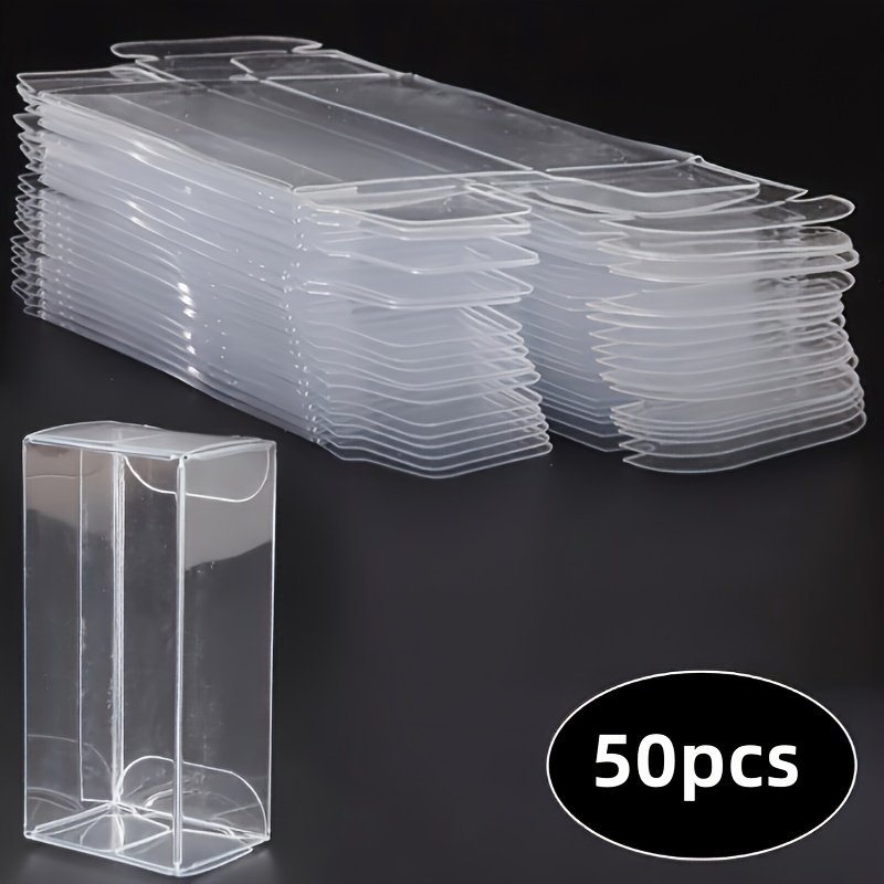 

50pcs Transparent Pvc Display Boxes, And Easy , Dustproof, Ideal For Organization, Gift For Young Collectors