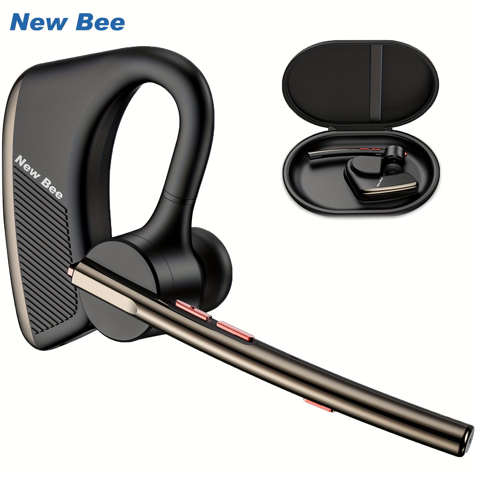 

New -ear Earphones 270° Rotatable Dual Microphone Noise Cancelling Wireless Earphones For Mobile Phone Driver