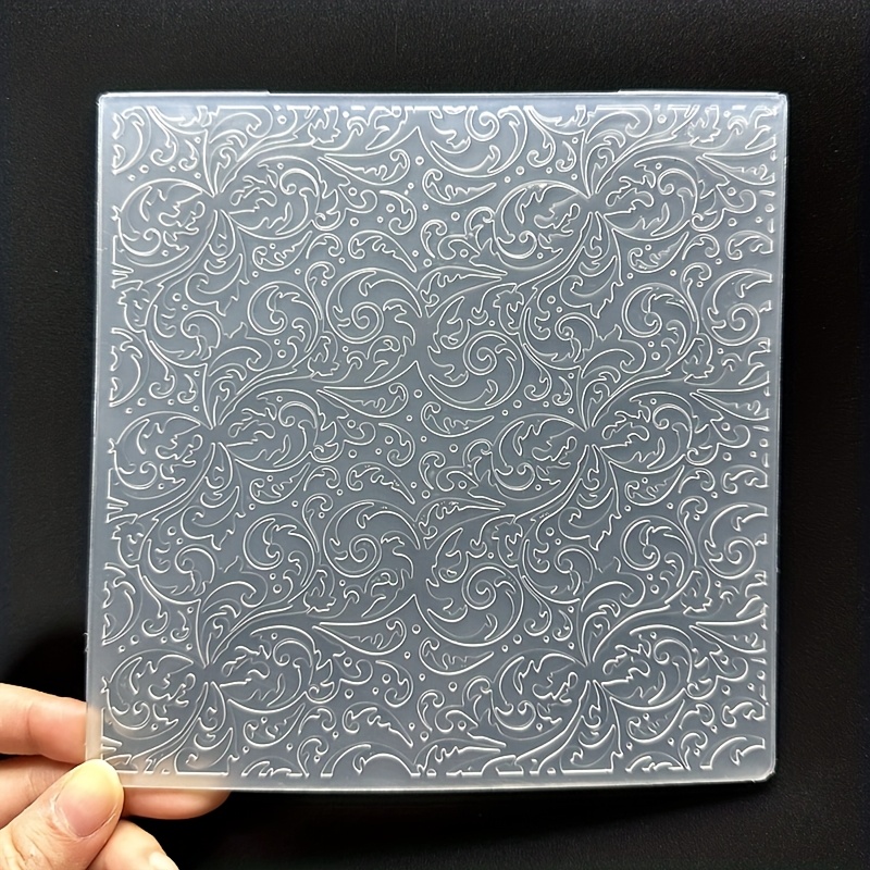 Patterned Plastic Embossing Folder For Card Making, Scrapbooking And Paper Crafts - Durable Textured Folder, Off-white, For Projects