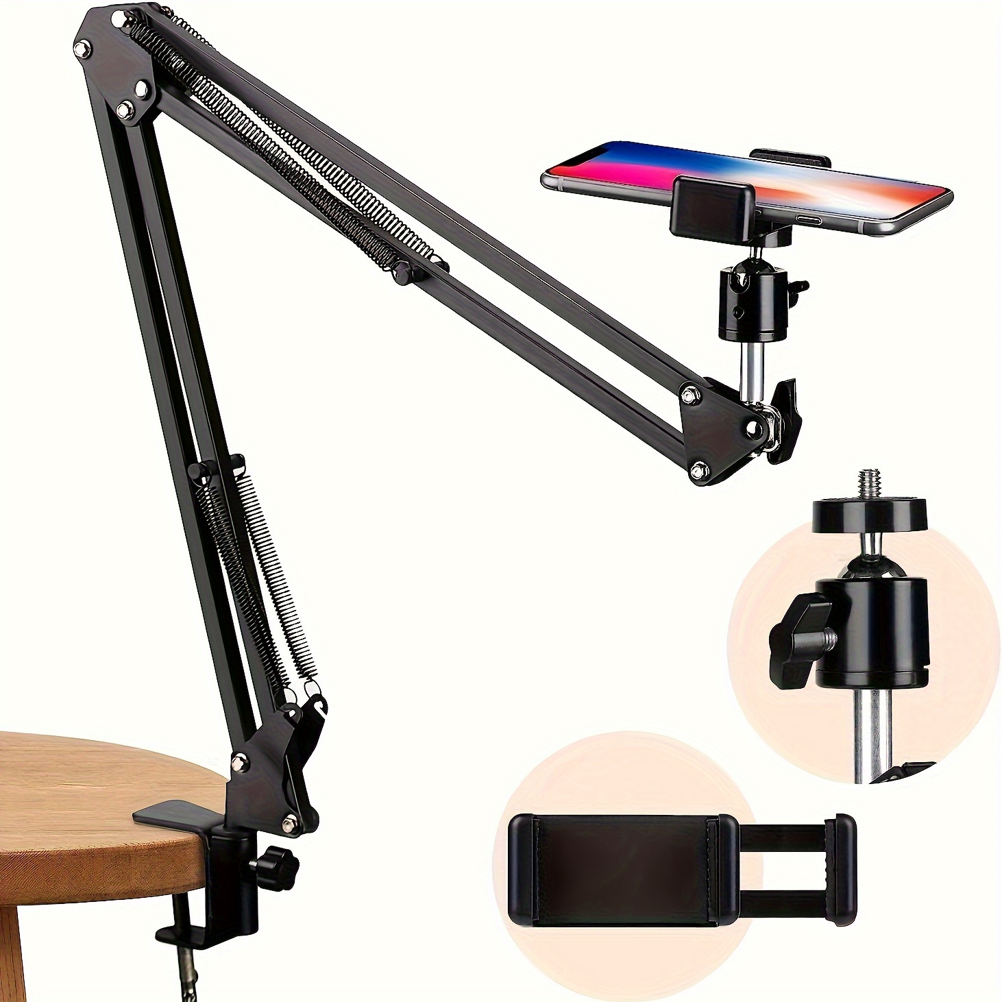 

Vloging Overhead Stand Articulating Arm Phone Stand Arm For Desk Table Phone Stand For Vlog Overhead Filming