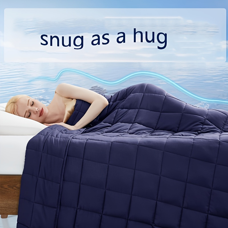 dark gray household gravity blanket weighing 10 Temu