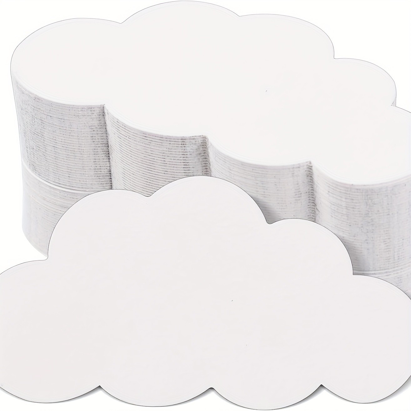 200pcs Of White Hollow Cloud-shaped Paper For Classroom Decoration