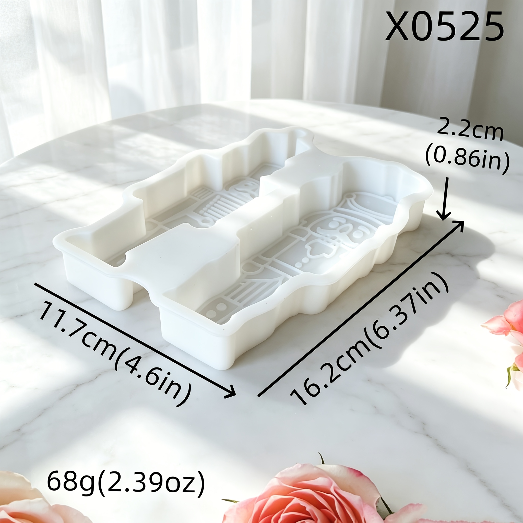 TEMU 1pc 1pcs Christmas Nutcracker Silicone Mold 2-cavity Suitable For Plaster, Wax, Resin Crafts | Nutcracker Soldier Figure Diy Candle Making, Wax