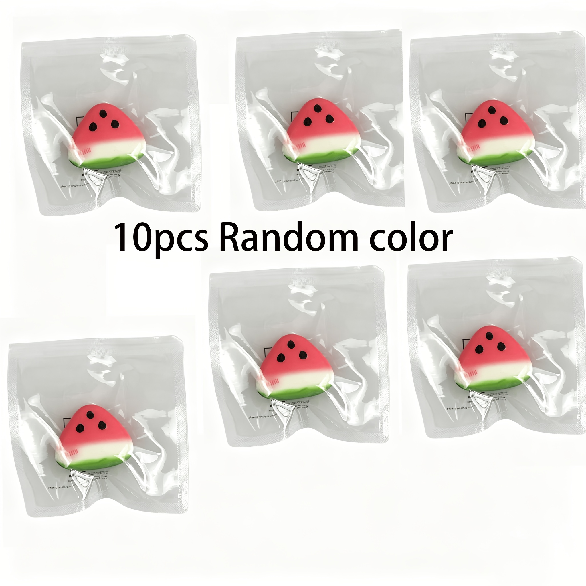 Image of 10pcs Watermelon Squeeze Toys, Soft Fingertip Toys, Slow Rising Rebound, Multi-item Party Favor Toys, Ideal As Birthday Gifts, Classroom Rewards, Gifts, Children's Party Favors, Random Color
