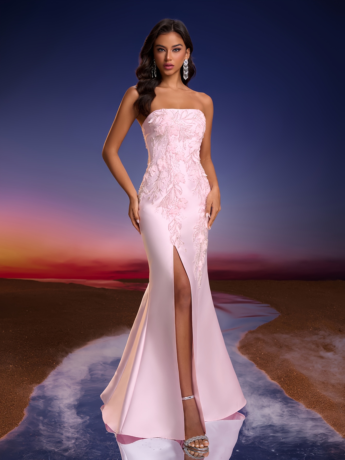 comfortable evening dresses Ladivine CM369 Prom Dress - Black main image 0
