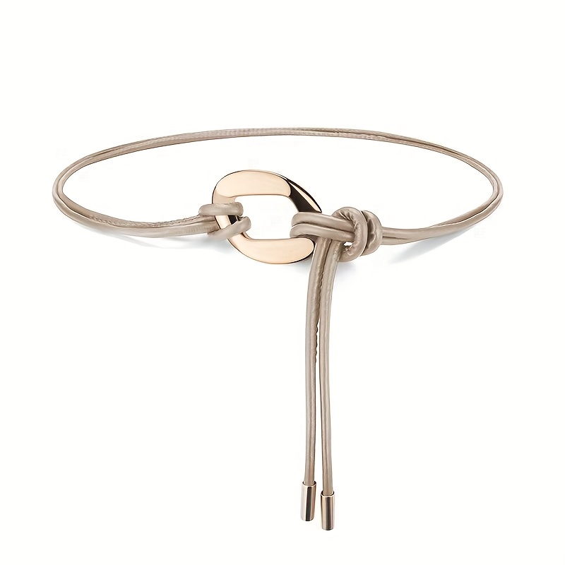 Image of High-end Women's Adjustable Belt Accessory, Suitable For Pairing With Skirts And Coats, A Knotted Belt Ideal For Dates, Parties, Weddings, Birthdays, And Daily Wear