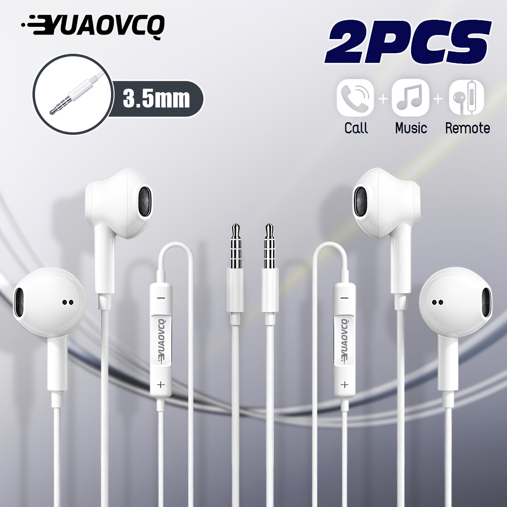 Yuaovcq 3.5mm Jack Wired Earphones, High-, Noise-canceling For Voice Calls, Suitable As A Gift For Men And Women, In-ear Earbuds. .5mm Audio Jack Is Compatible Such As Mobile Phones, Desktop Computers
