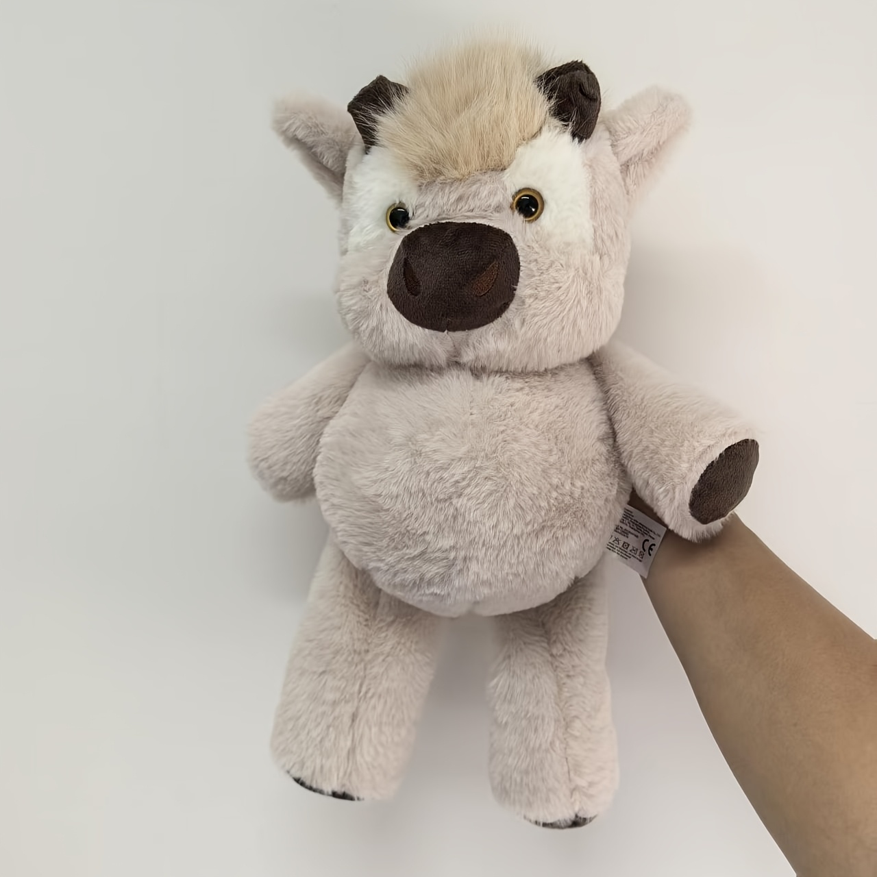 Image of Plush Toy Pillows Suitable For - Soft Cattle Calf Stuffed, Contemporary Decor With Khaki Cattle Design, -filled Cuddly Gift For &, Bedside Companion For Birthdays & Christmas