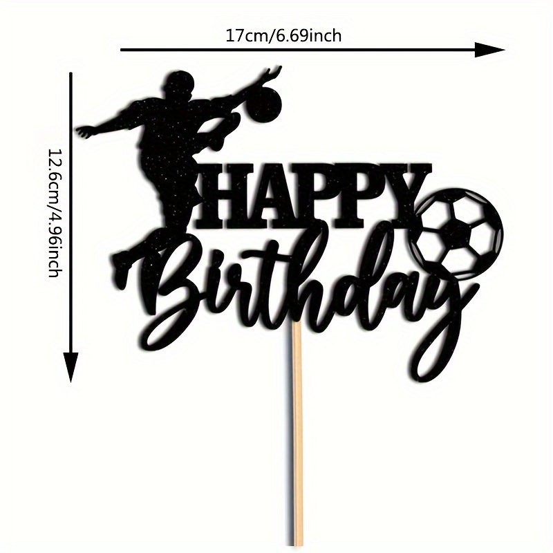 Soccer-themed Birthday Cake Topper - Football Player Design, Perfect For Sports Fans & Party Decorations For Halloween,christmas Event & Party Supplies Halloween&christmas