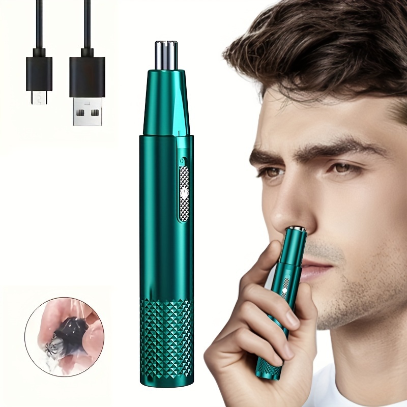 

Usb Rechargeable Nose Hair Trimmer For Men, High-speed Electric Ear Hair Clipper, Portable & Safe With Lithium Battery, 4v Operation, Suitable For Ages 14+ - Multi-purpose Personal Grooming Tool