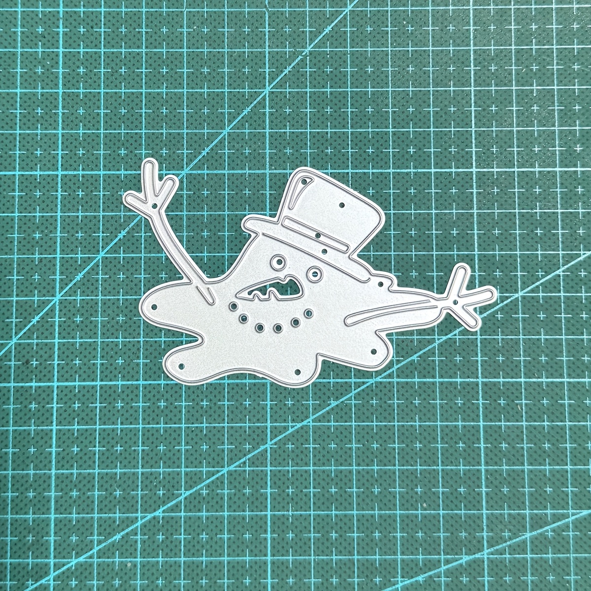 TEMU Lovely Christmas Winter Melted Snowman Mold For Paper Cutting Dies, Embossing, Die For Card Making Decoration And Scrapbooking Album