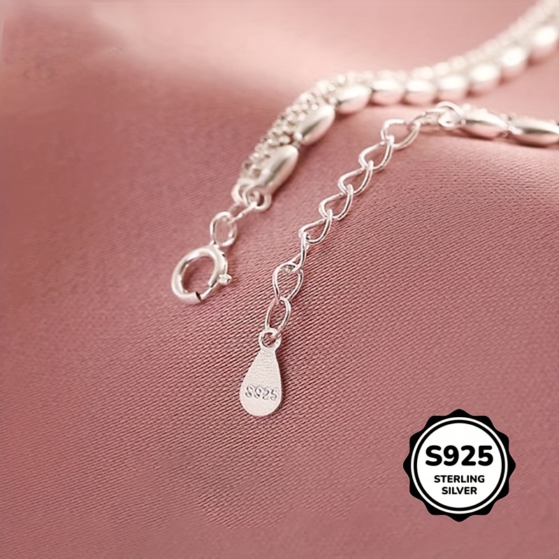 925 Silver Starry Rice Grain Double Layer Bracelet