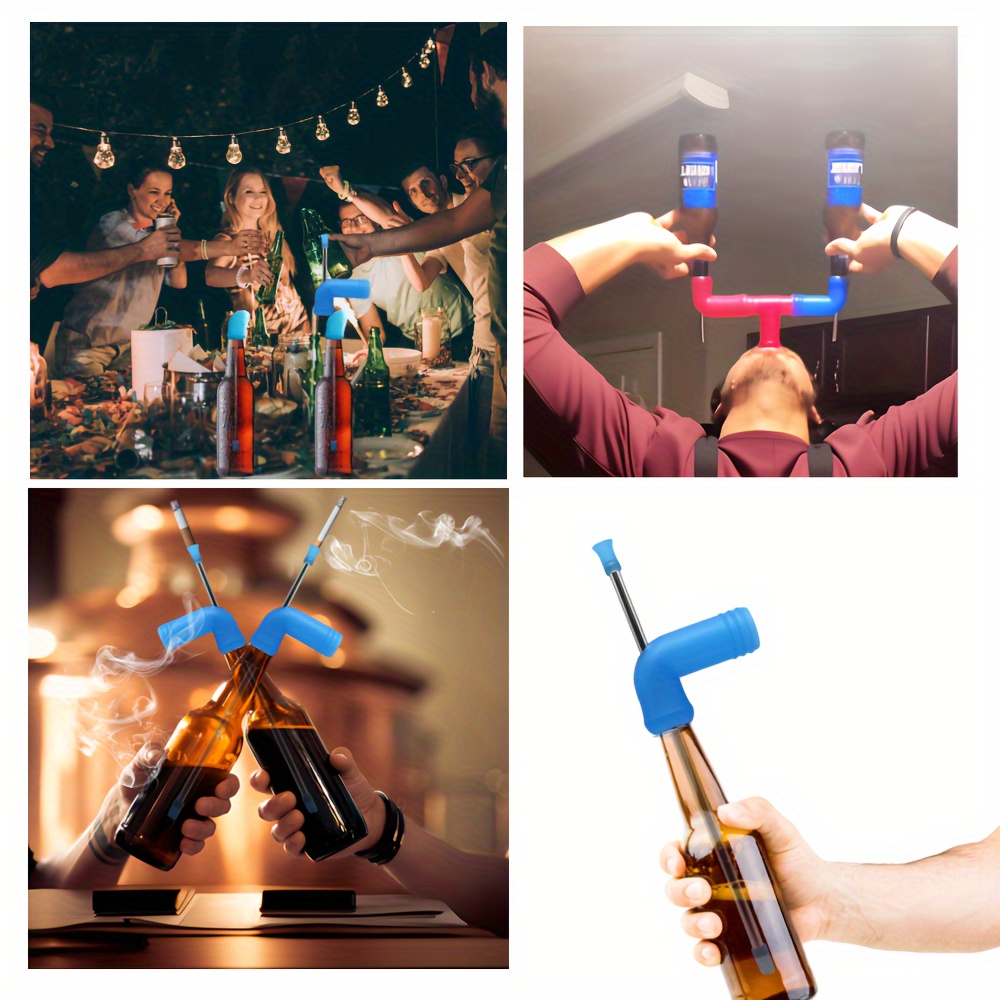 beer and cigarette holder 2 in 1 beer cigarette holder dual head straw durable plastic