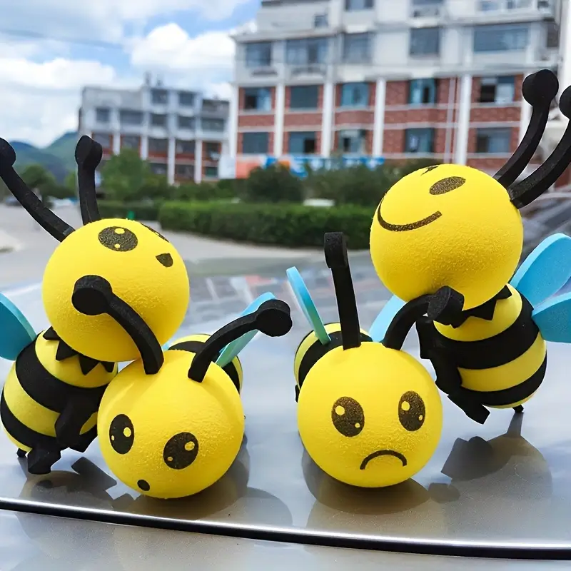 Car Aerial Toppers Cute Honey Bee Aerial Balls Happy Face Bumble Bee Car aerial toppers cute honey bee aerial balls happy face bumble bee