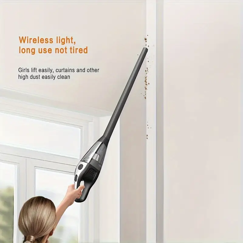 cordless vacuum cleaner super light suitable for home and car use with powerful suction of deep cleaning hard floors carpets and pet hair easy vacuuming details 7